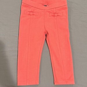 In great condition! Girl’s Janie and Jack Pink (Salmon) Leggings, 12 -18 mo.